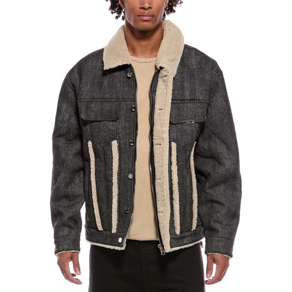 Rta Mens Danny Denim Jacket, Gray